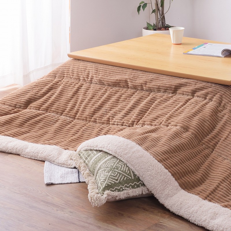 こたつ布団 ミリタリーコーデュロイ生地・シープボア/正方形 [2]