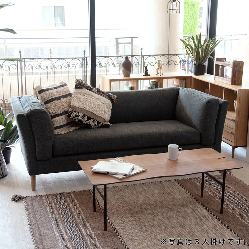 ソファ ファブリック×天然木 1P 3P フォーク【Folk】 [2]