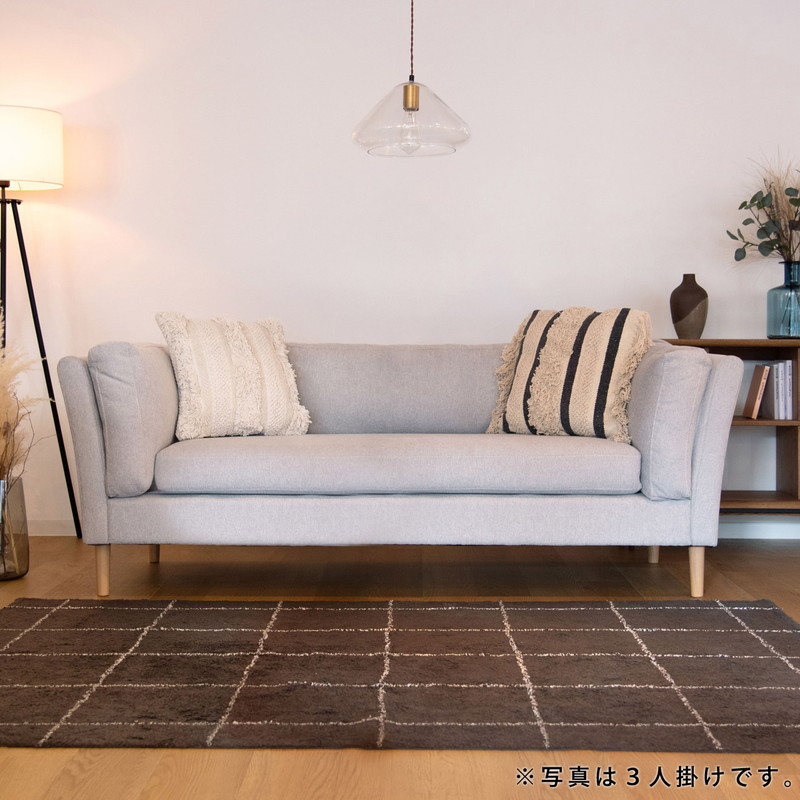 ソファ ファブリック×天然木 1P 3P フォーク【Folk】 [3]