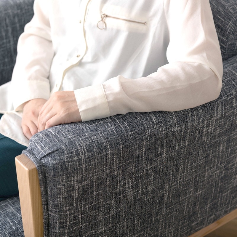 ソファ ファブリック×天然木 1P 3P ウェーデ【wede】 [4]