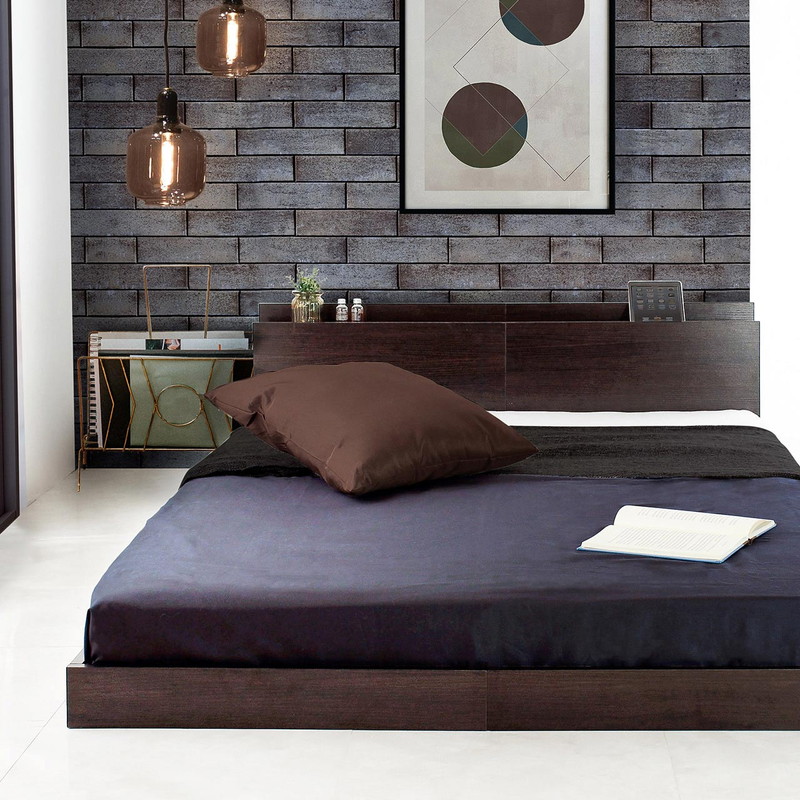 フロアベッド(ローベッド)　すのこ仕様 ヘッドボード付 /ロニーUSB【Lonnie USB】 [3]