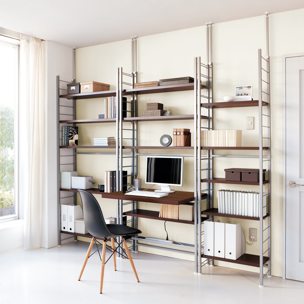 突っ張り式高さ調節シリーズ シェルフラック 幅90奥行20cm [1]