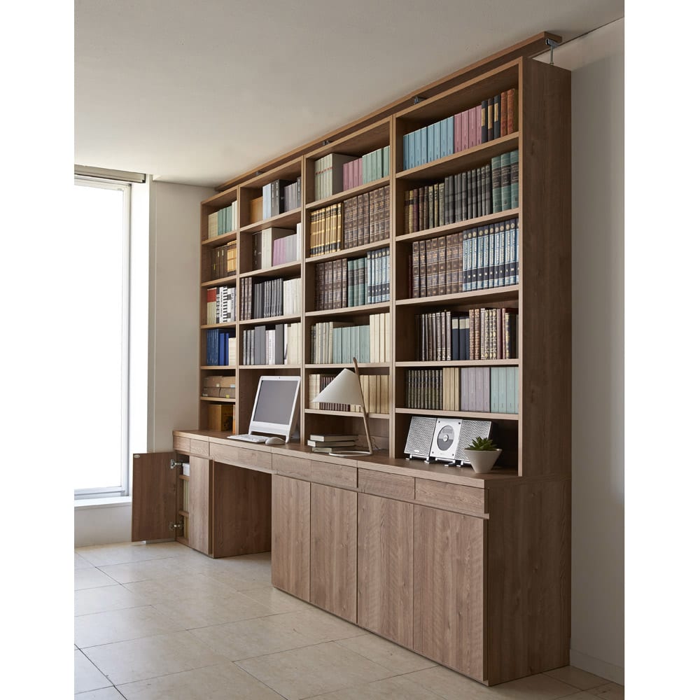 ホームライブラリーシリーズ デスク 幅80cm 高さ180cm [4]