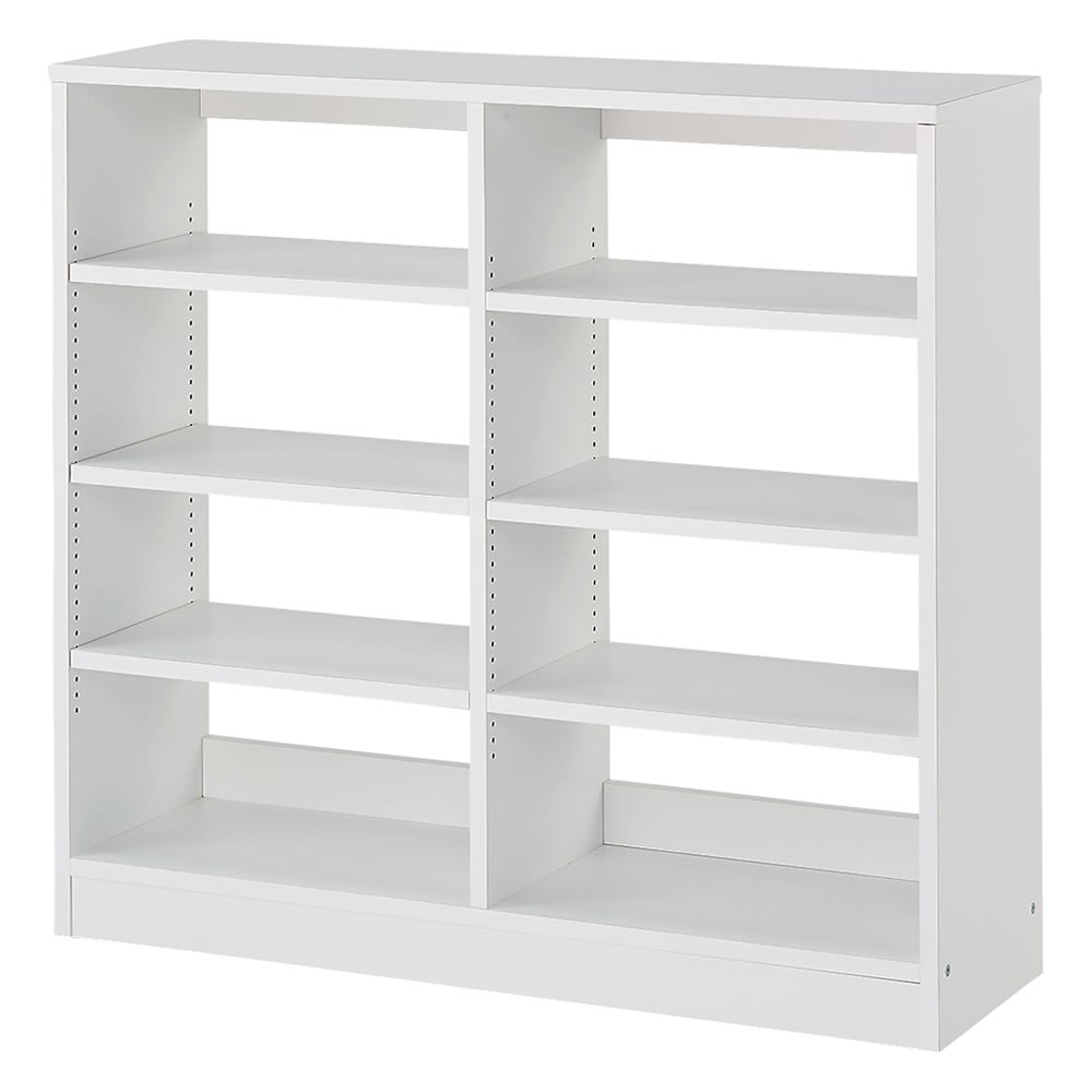 奥行き選べる背板オープン腰高本棚 幅90奥行29.5cm