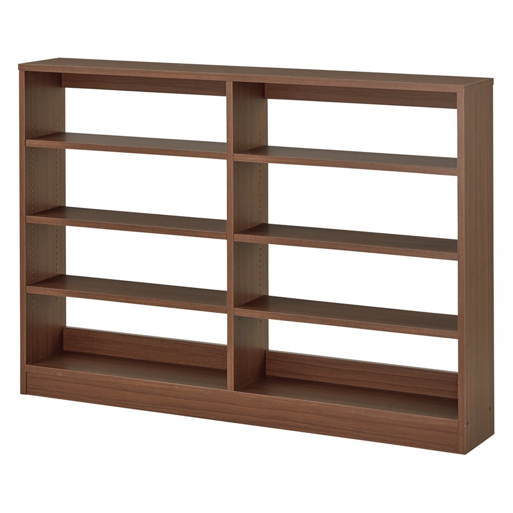 奥行き選べる背板オープン腰高本棚 幅120奥行40cm