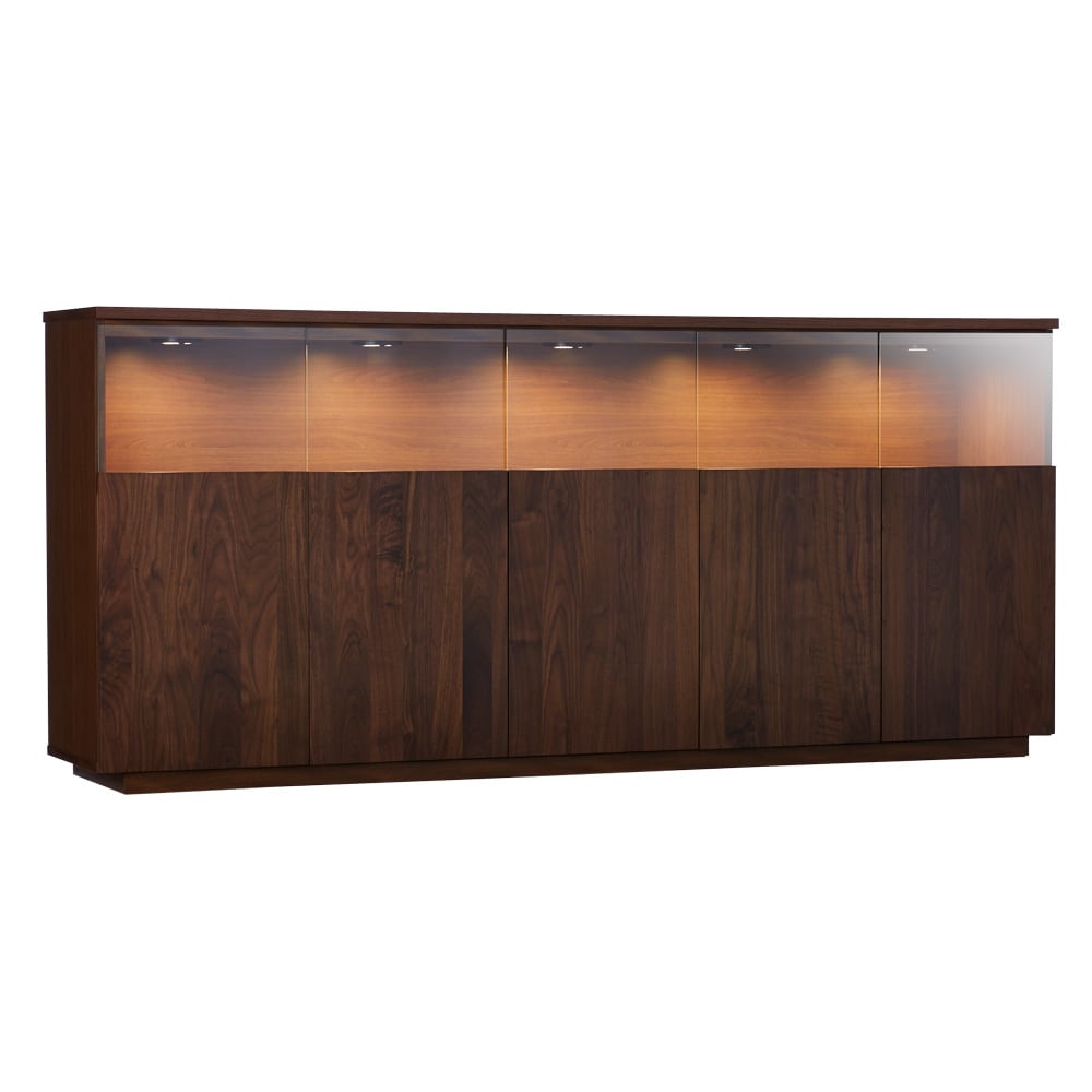 【開梱・設置料金込み】 幅200cm LEDライト付きサイドボード [2]