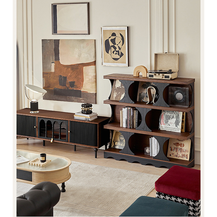 ディスプレイ棚 収納棚 レコード収納 シェルフ オープンラック キャビネット おしゃれ hsxz-2202 [2]