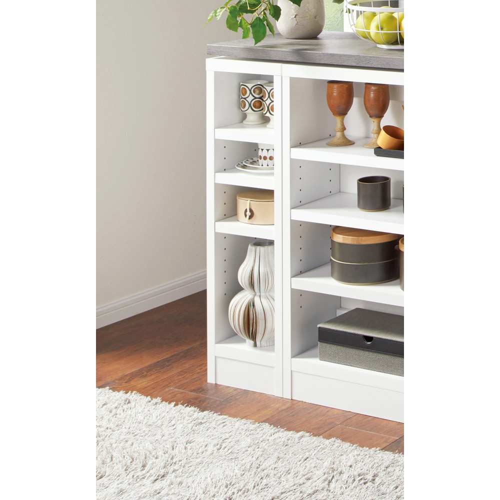 ぴったりオーダー頑丈カウンター下オープンラック 高さ・奥行サイズオーダー幅25〜45cmタイプ 高さ60〜100cm・奥行15〜40cm（1cm単位オーダー）