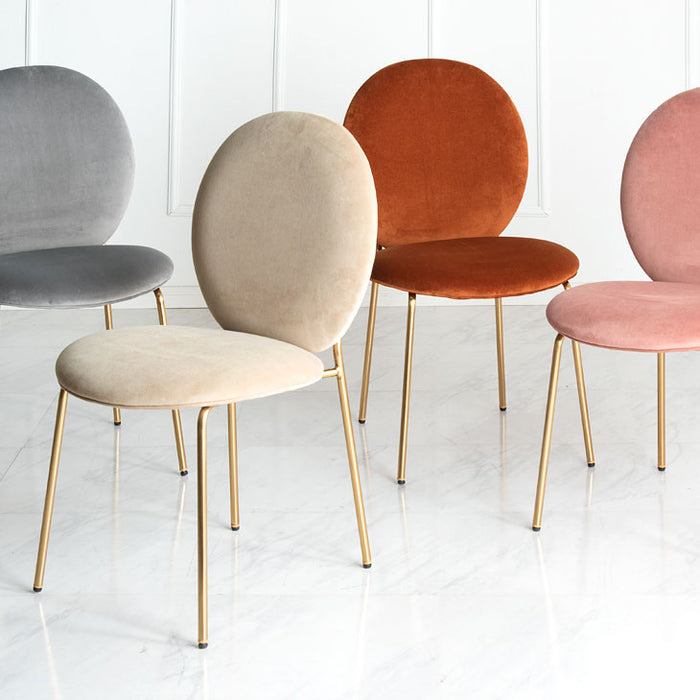 くすみカラー チェア ダイニングチェア ベルベット ベロア 〔68400008〕 [2]