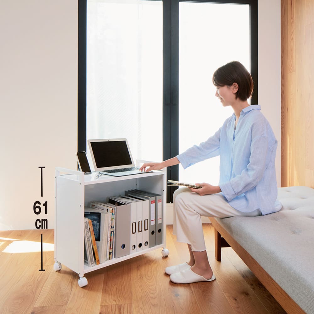 隠せる頑丈ワゴン 小 幅50cm [4]