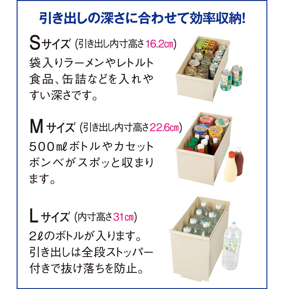 インテリアに調和する多段スリム収納 ロータイプ 3段・高さ82cm 幅14cm