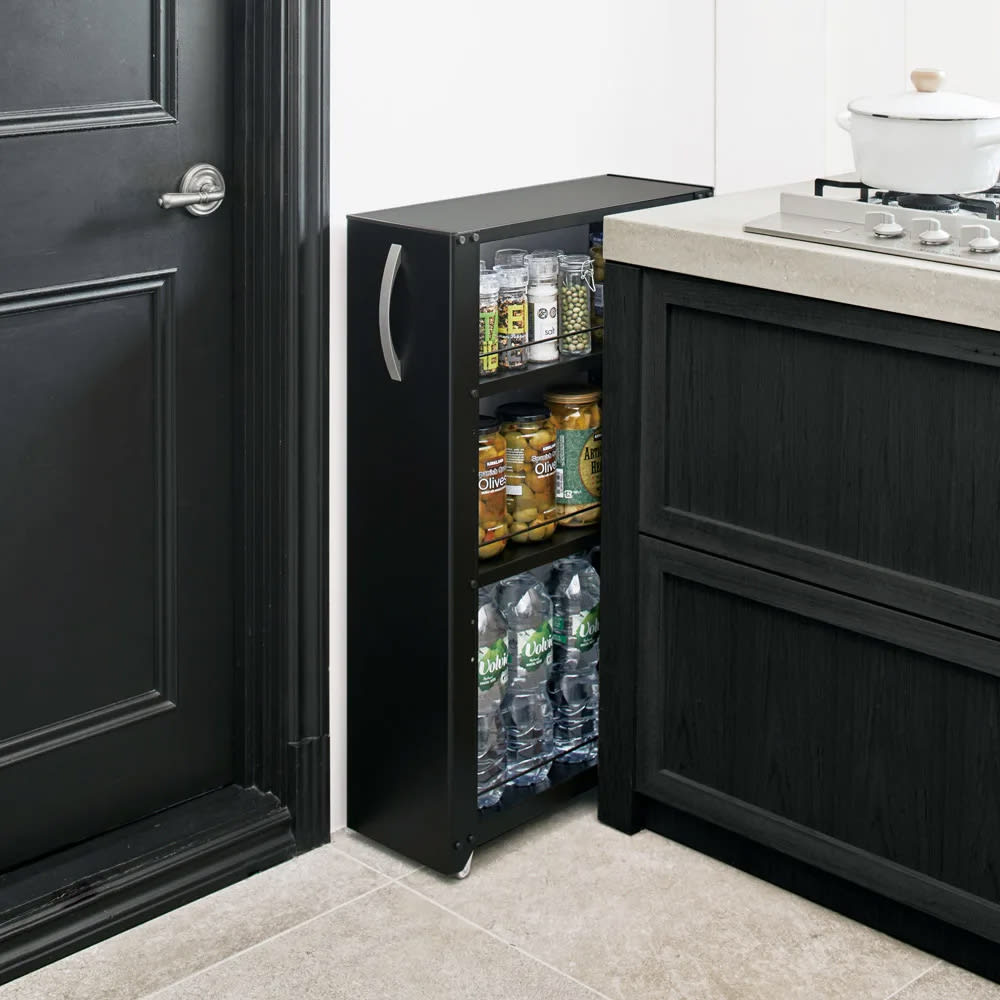 ［幅10奥行58高さ85.4cm］ 物置メーカーが造った頑丈隙間ワゴン ロータイプ [3]