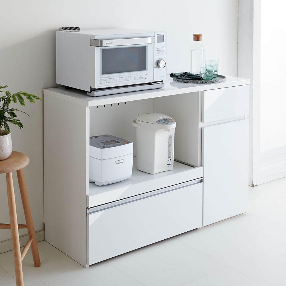 サイズが選べる家電収納キッチンカウンター ロータイプ 幅60cm [2]
