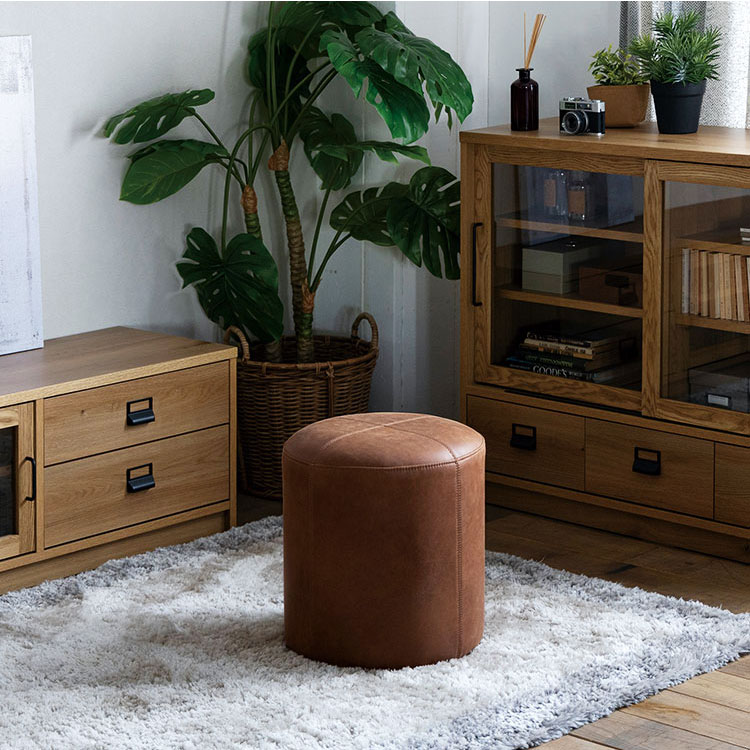 ドット スツール 40cm スーパーレザーテックス アッシュブラック [4]