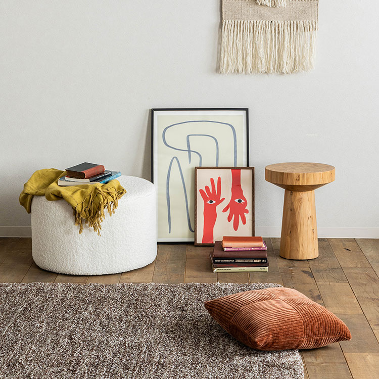 ドット スツール 40cm スーパーレザーテックス アッシュブラック [2]