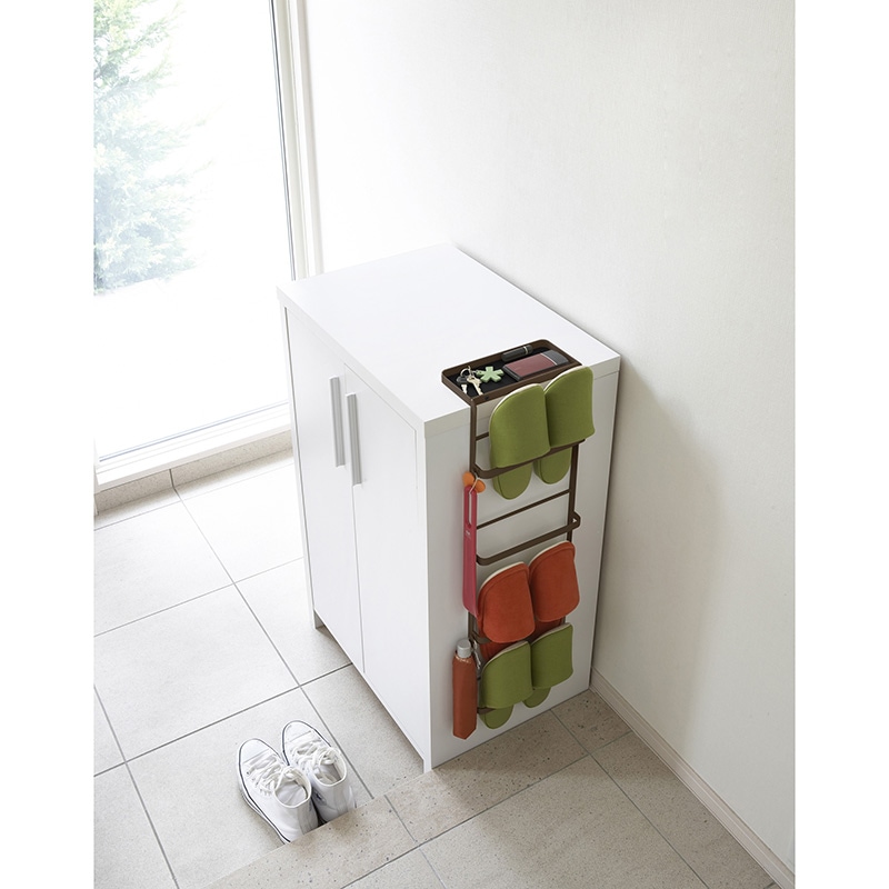 スリッパラック 引っ掛け式スリッパラックWH　タワー【お客様組立商品】 [4]