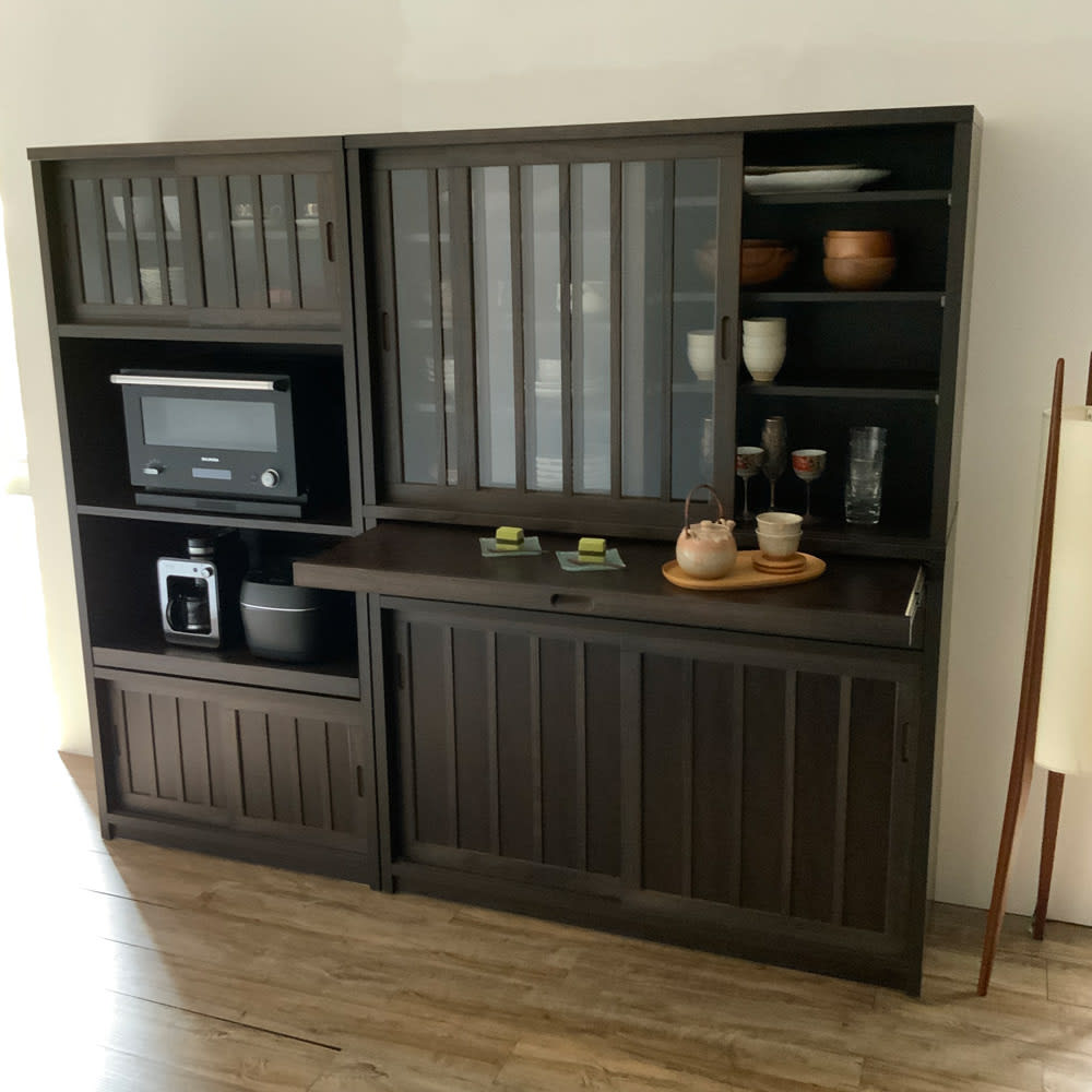 日本製 桐天然木水屋シリーズ ダイニングボード・幅120cm [2]