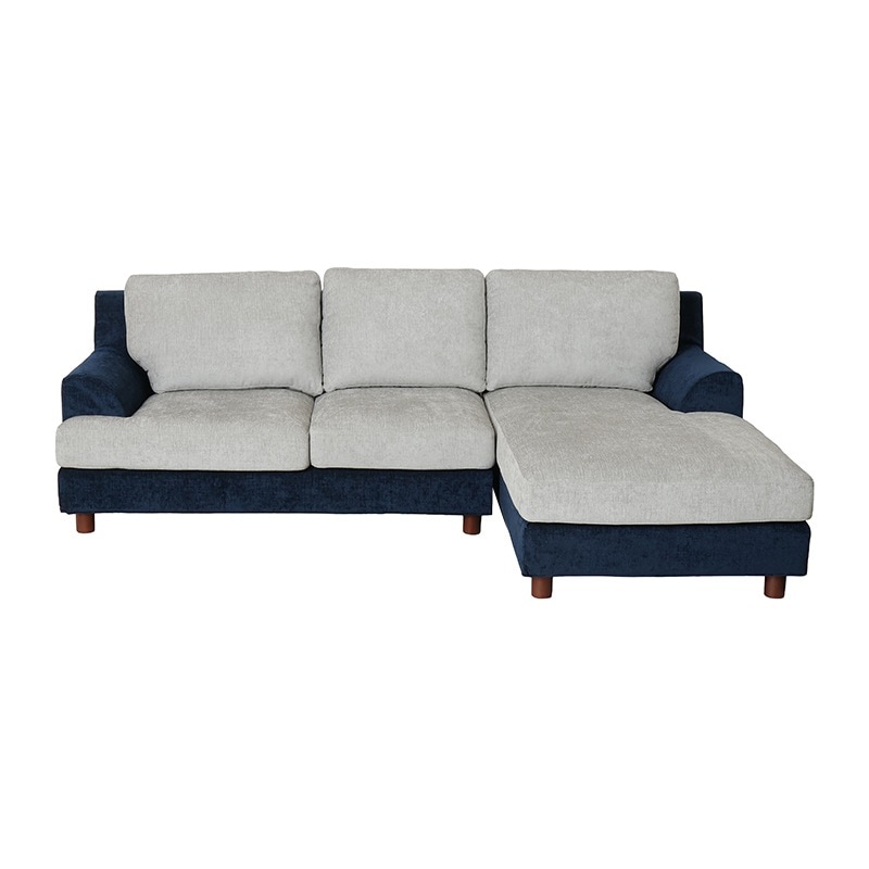 カウチセット（ワンアームR140+カウチL80） リオ 2PR 8BR MAZE-NV/GY +リオ COUL 8BR MAZE-NV/GY 【大型商品配送】※カウチの向きが選べます。 [2]