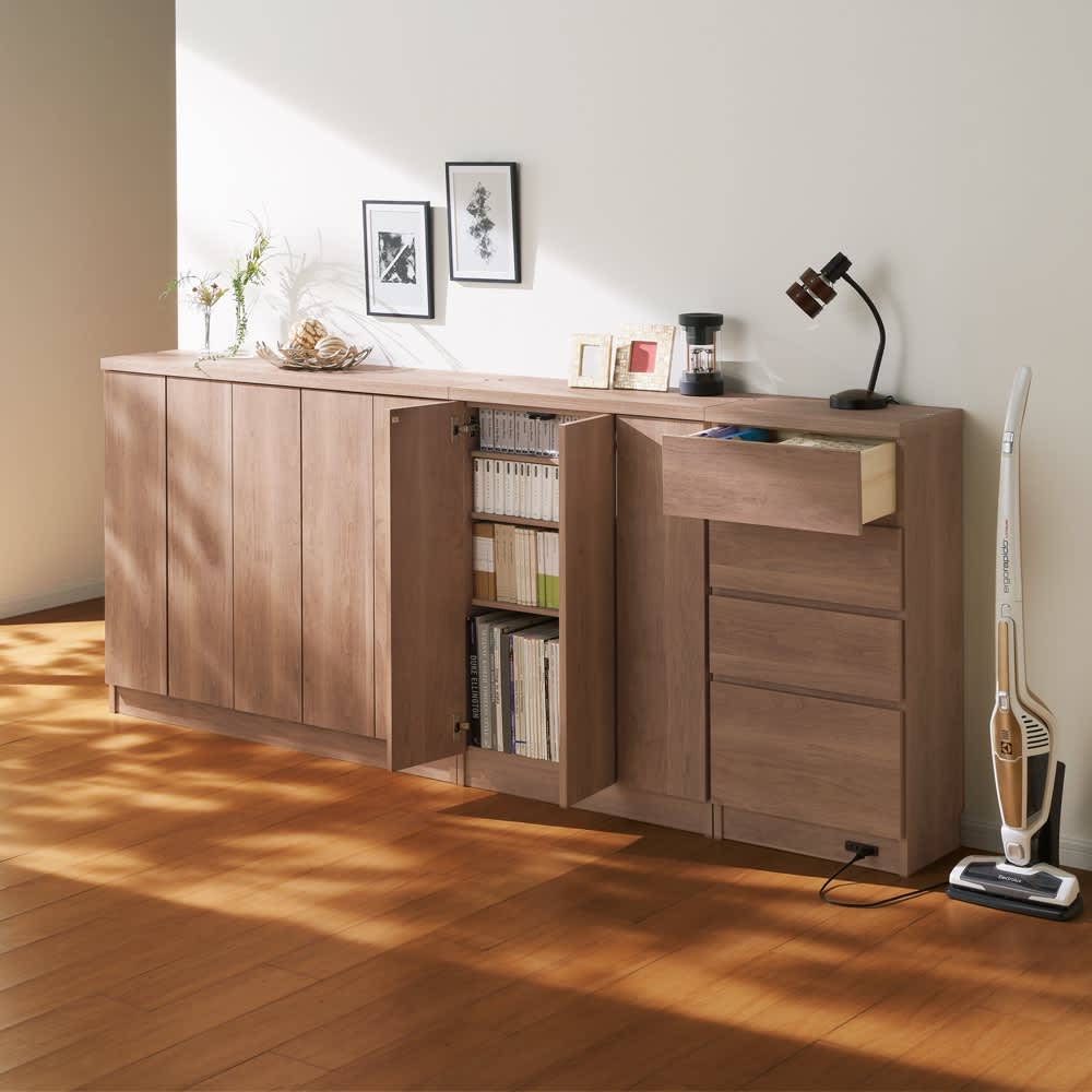 シンプルカウンター下収納庫（奥行22高さ97cm） 引出タイプ 幅48.5cm [2]