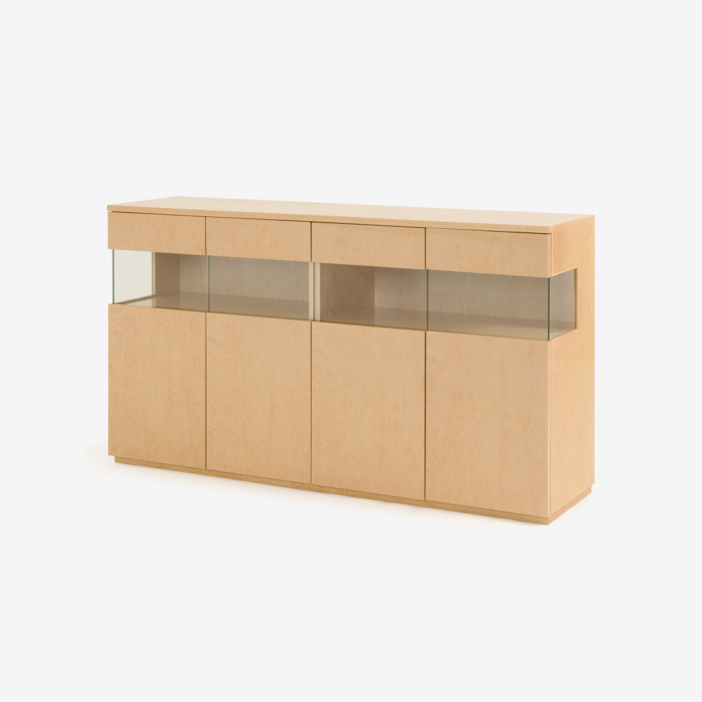 サイドボード「ペルレ2」幅160cm メープル材 パールメープル色【受注生産品】【セール対象品のため5%OFF】 [3]