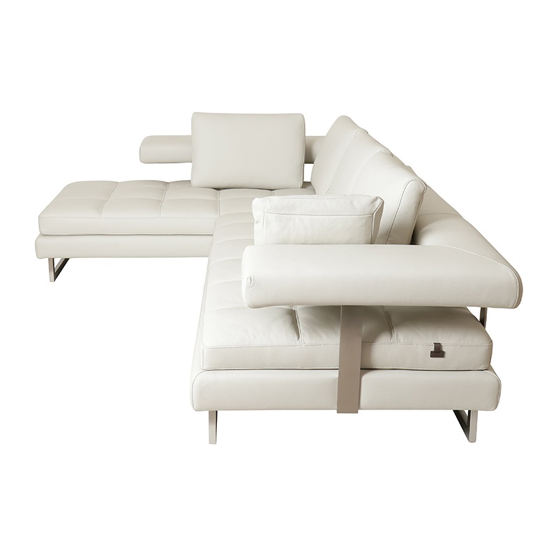 カウチソファ（ワンアームR・カウチL） ISOLA2 0071AM1-4RA 9425 LGY+0071AM1-LXLW 9425 LGY Orvieto 総本革(厚革1.3ミリ) KELVIN GIORMANI ケルビン ジョルマーニ【大型商品配送便でのお届け】 [3]