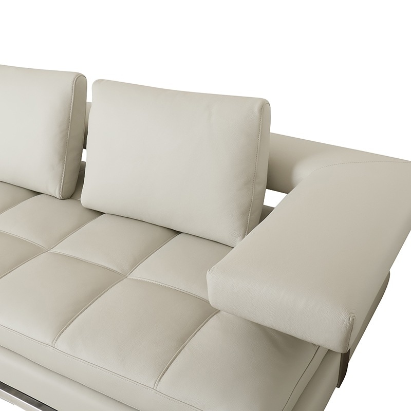 カウチソファ（ワンアームＬ・カウチR） ISOLA2 0071AM1-4LA 9425 LGY+0071AM1-LXRW 9425 LGY Orvieto 総本革(厚革1.3ミリ) KELVIN GIORMANI ケルビン ジョルマーニ【大型商品配送便でのお届け】 [5]