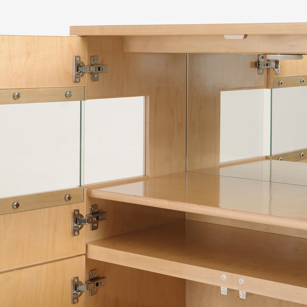 ハイキャビネット「ペルレ2」幅80cm メープル材 パールメープル色【受注生産品】【セール対象品のため5%OFF】 [5]