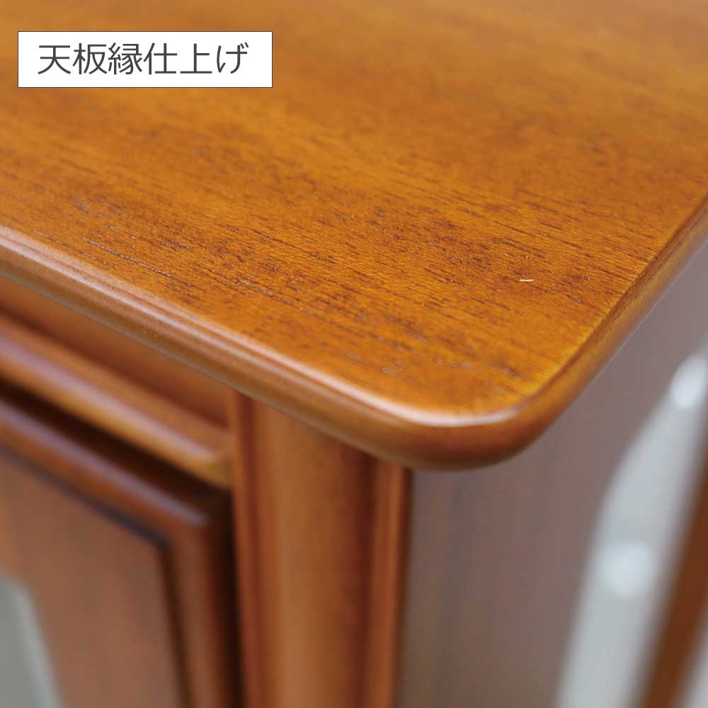 キュリオケース「ブライトン」幅65cm マホガニー材 LED照明付き [4]