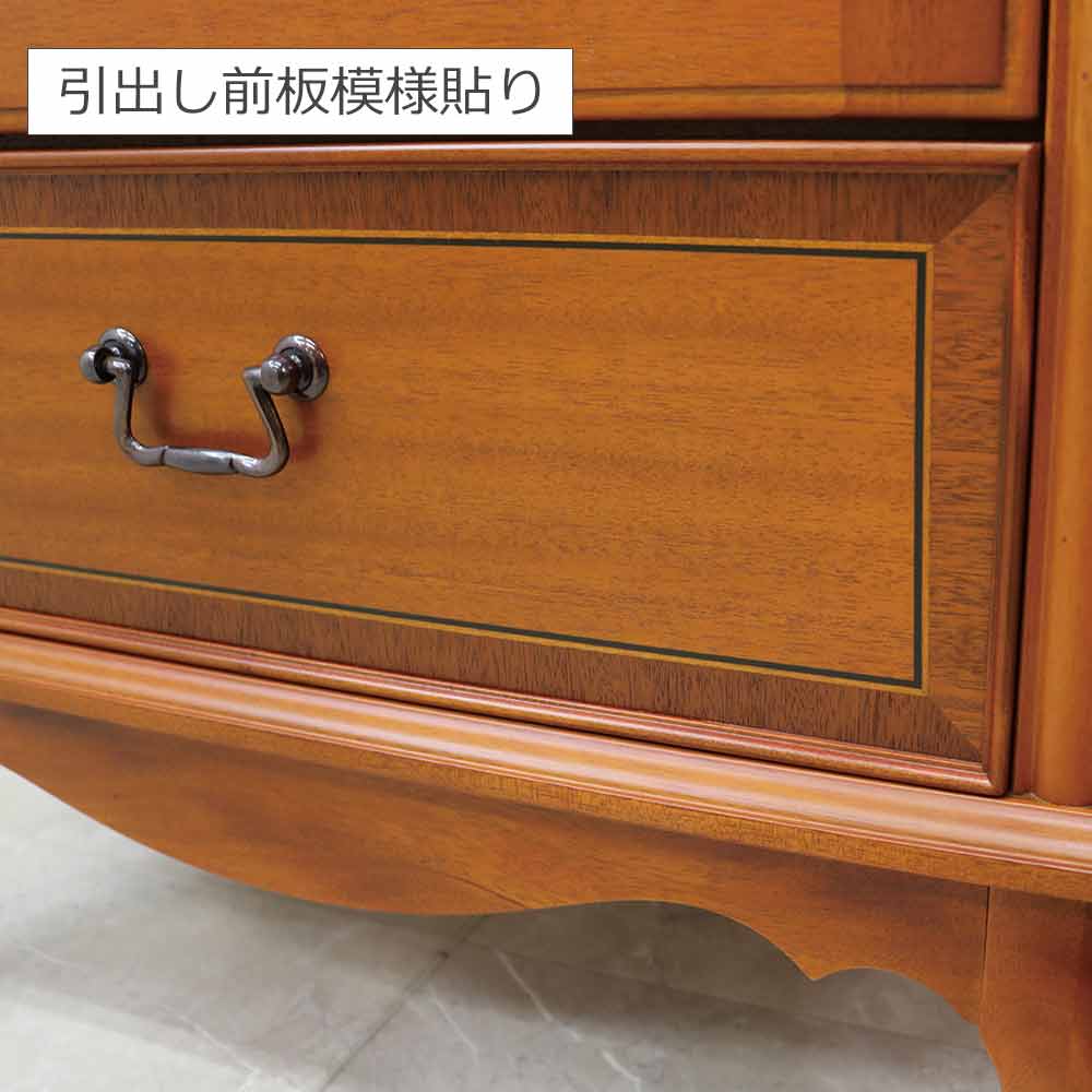 キュリオケース「ブライトン」幅65cm マホガニー材 LED照明付き [5]