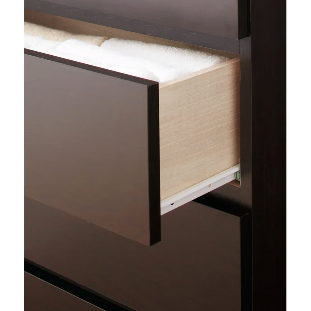 人工大理石天板の薄型ランドリーチェスト 幅75cm奥行30cm高さ80cm [4]