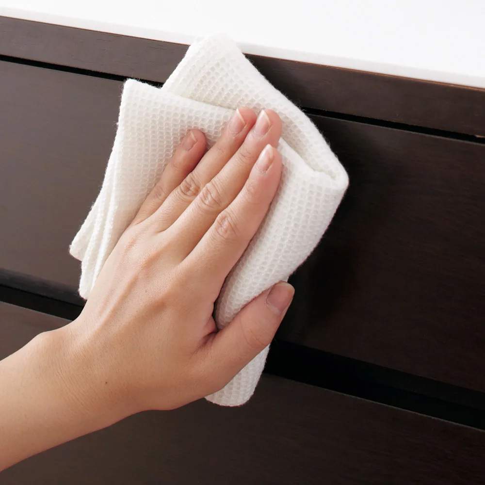 人工大理石天板の薄型ランドリーチェスト 幅75cm奥行30cm高さ80cm [5]