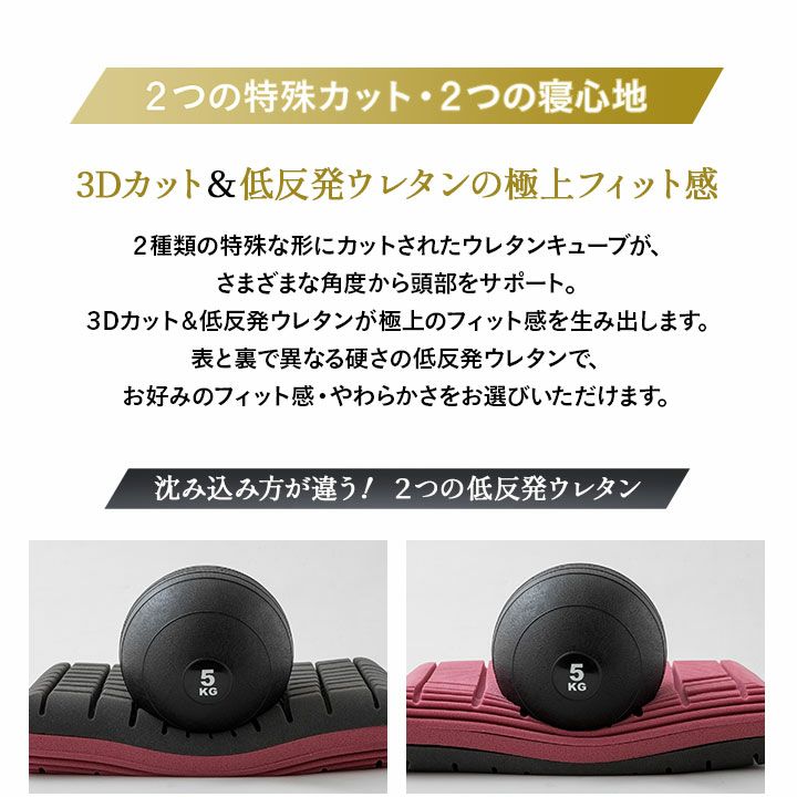 【EMOOR GRAND PILLOW】 エムールグランドピロー 枕 低反発ウレタン 極厚 11cm 高さ調整可能 体圧分散 抗菌 いびき対策 [5]