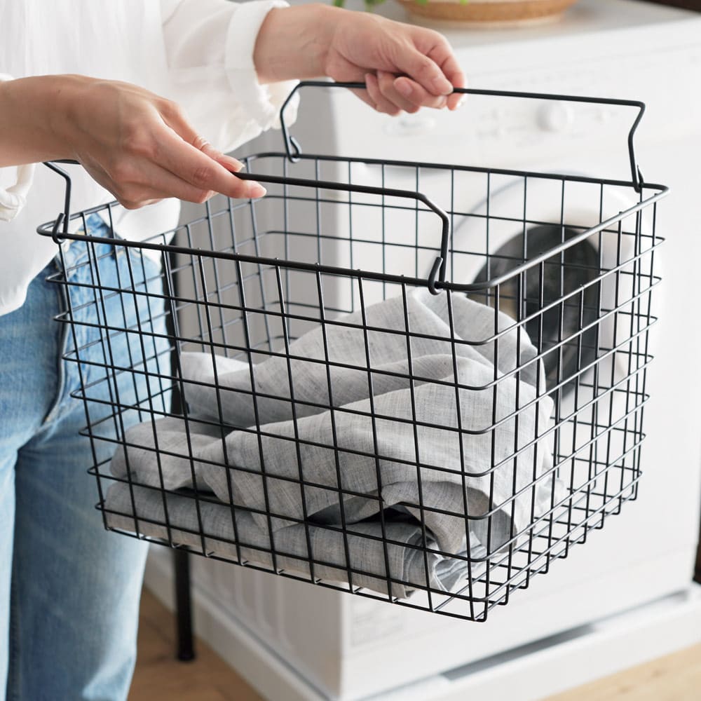 カフェスタイルランドリーラック バスケット単品 2個組 [2]