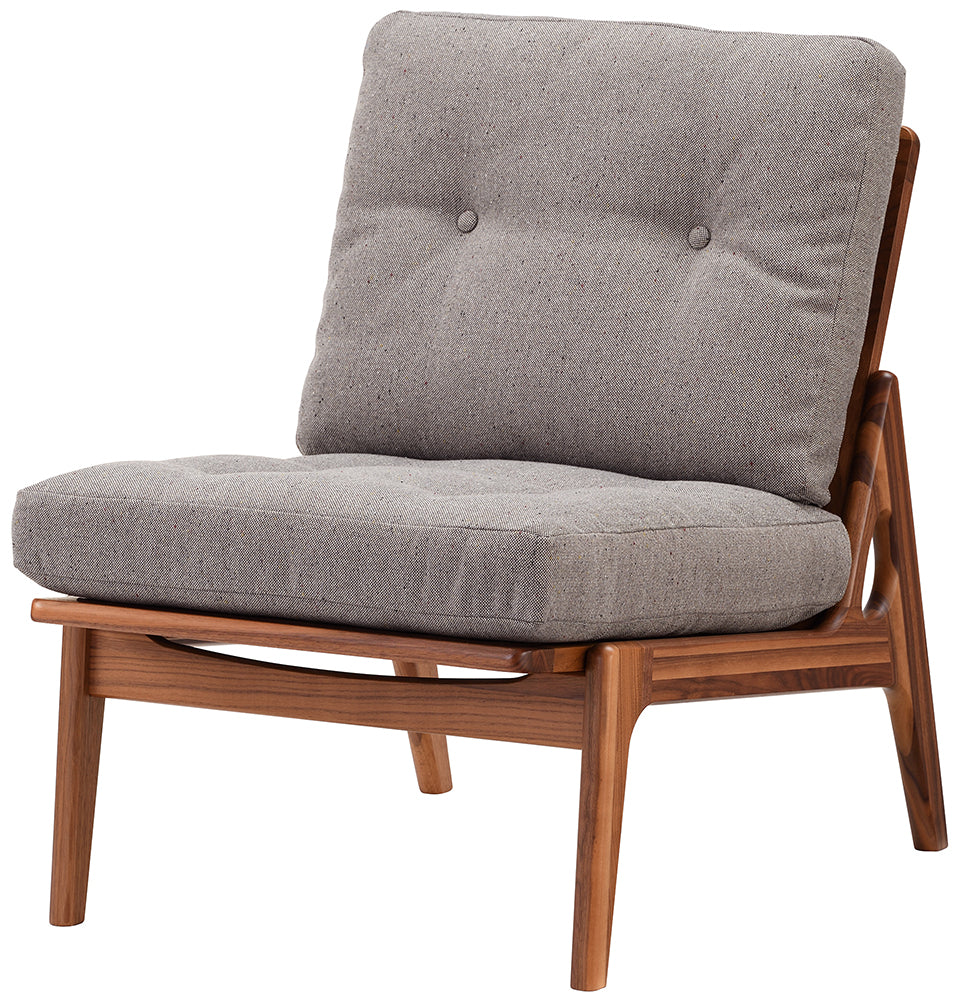 マルニ60 maruni60 ウォルナットフレーム 肘無し アームレスチェア 1シーター 1人掛け シングル ソファ M-01 布地 [2]