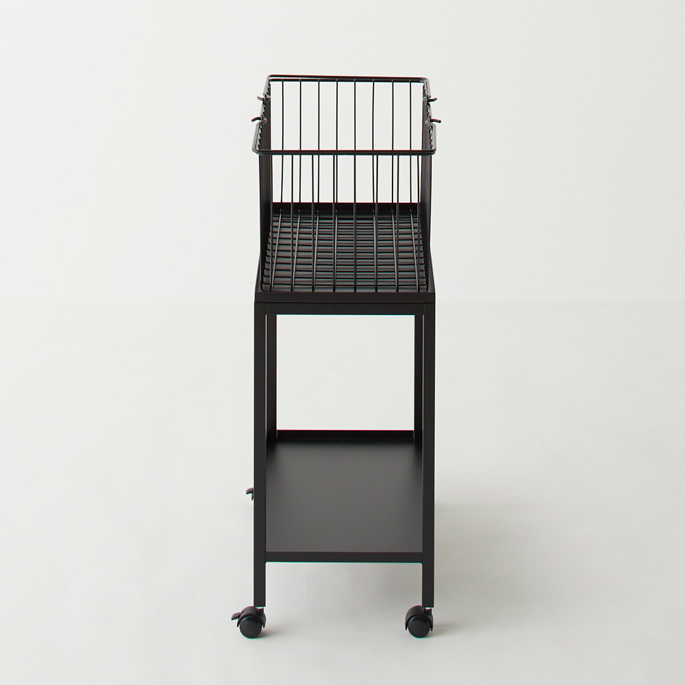 Nifa/ニファ お風呂サイドワゴン 2段 カゴ1個付き [5]