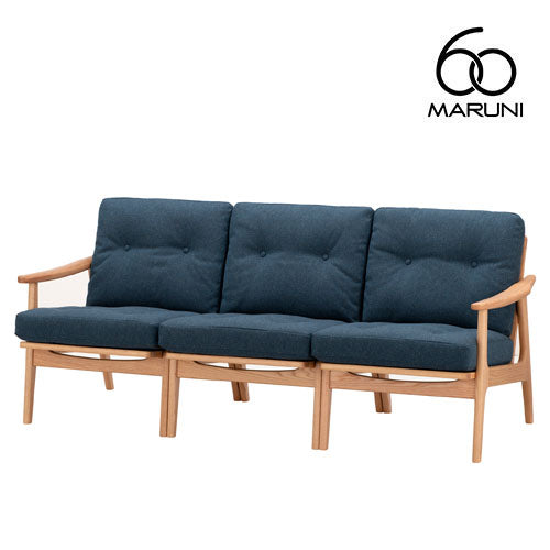 マルニ60 maruni60 マルニロクマル オーク フレームチェア 3シーター ソファ 3人掛け トリプルソファー おしゃれ かわいい 布地 M-01 [5]