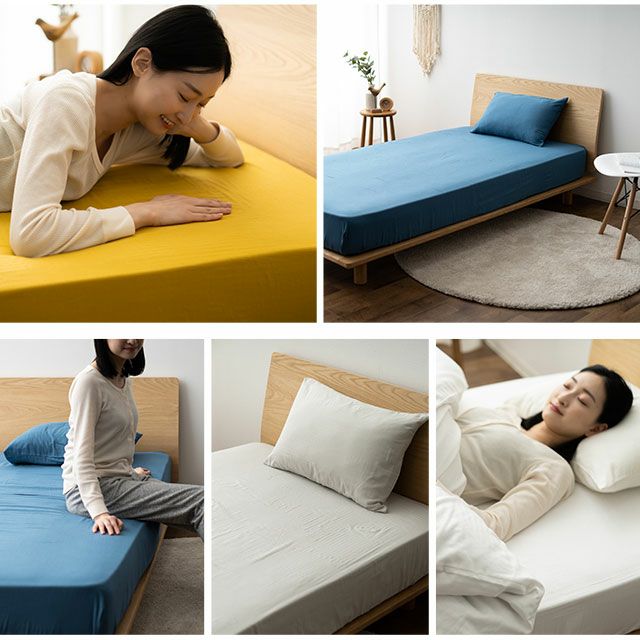 【プレミアムガーゼ】 綿100% ダブルガーゼ ボックスシーツ クイーンサイズ [3]