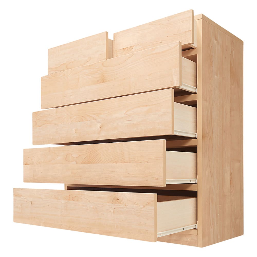 頑丈天板を賢く活用！ワイドクローゼットチェスト 5段・幅80cm