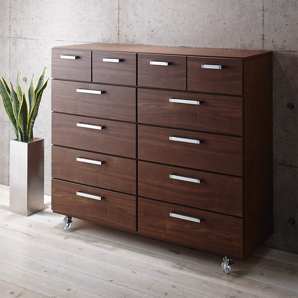 キャスター付きモダンクローゼットチェスト 5段・幅120cm [3]