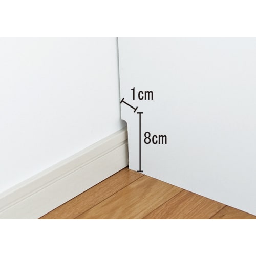 【日本製】前面光沢＆引き出し内部化粧チェスト 幅80cm・6段 [4]