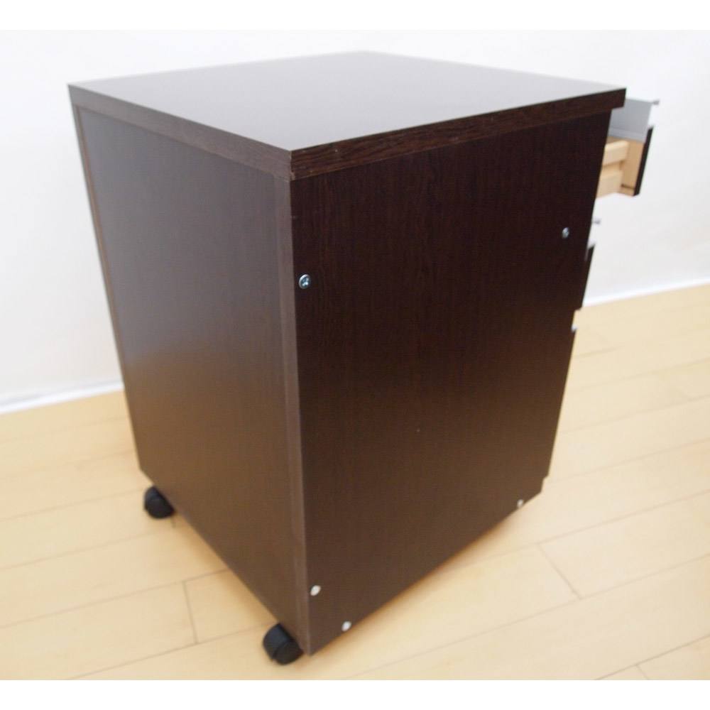 奥行たっぷりデスク3点セット（パソコンデスク・ラック・チェスト）幅140cm [3]