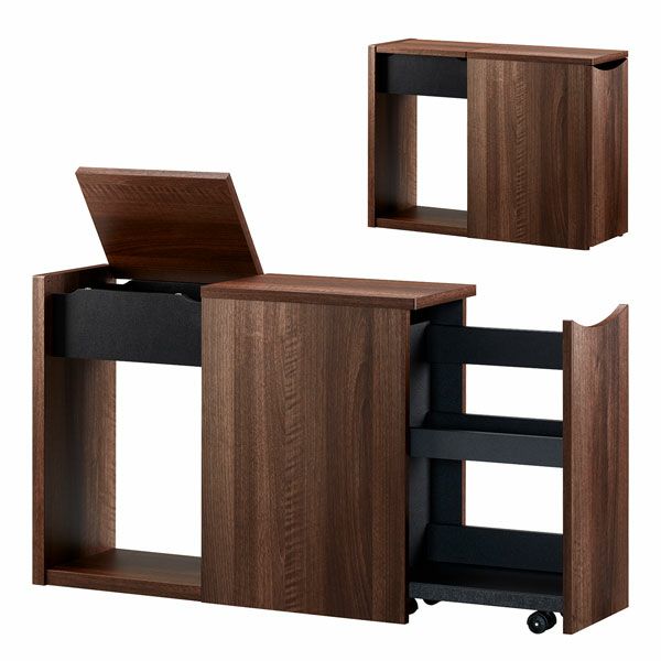 サイドラック サイドテーブル 収納ワゴン 2段 キャスター付き サイドワゴン ミニテーブル 収納ボックス ストッカー ベッドサイド ソファサイド デスクサイド リビング収納 収納家具 [2]