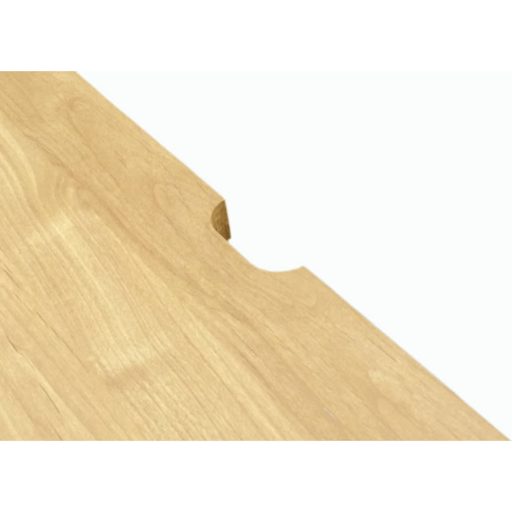 アルダー天然木 アールデザインデスクシリーズ デスク・幅160.5cm [4]