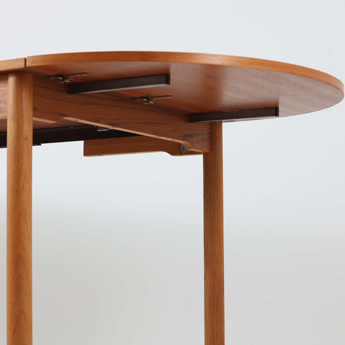 正方形エクステンションダイニングテーブル バタフライ チーク材 幅91cm デンマーク製 北欧ビンテージ家具/DK17575 [4]