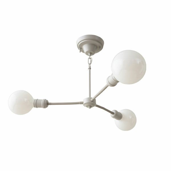 シャンデリア シーリングライト スポットライト 10畳 3灯 LED電球付き 1年保証付き フレキシブルアーム 変形可能 [3]