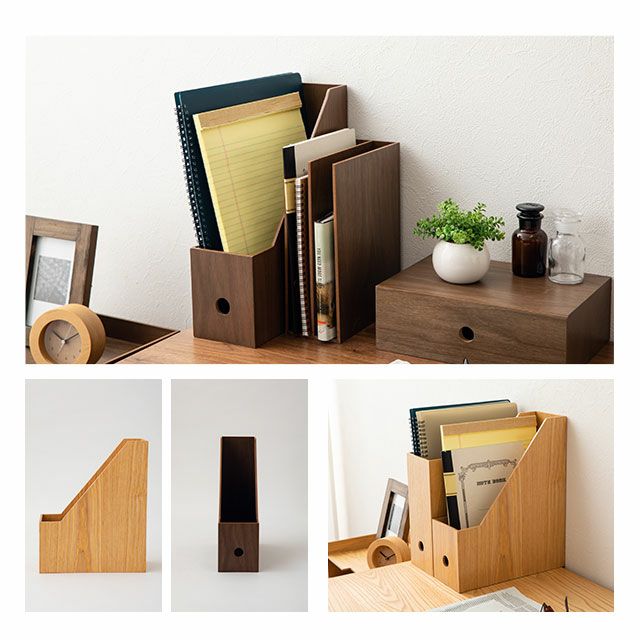 ファイルスタンド ファイルボックス ファイルケース 本立て ブックスタンド 木製 A4