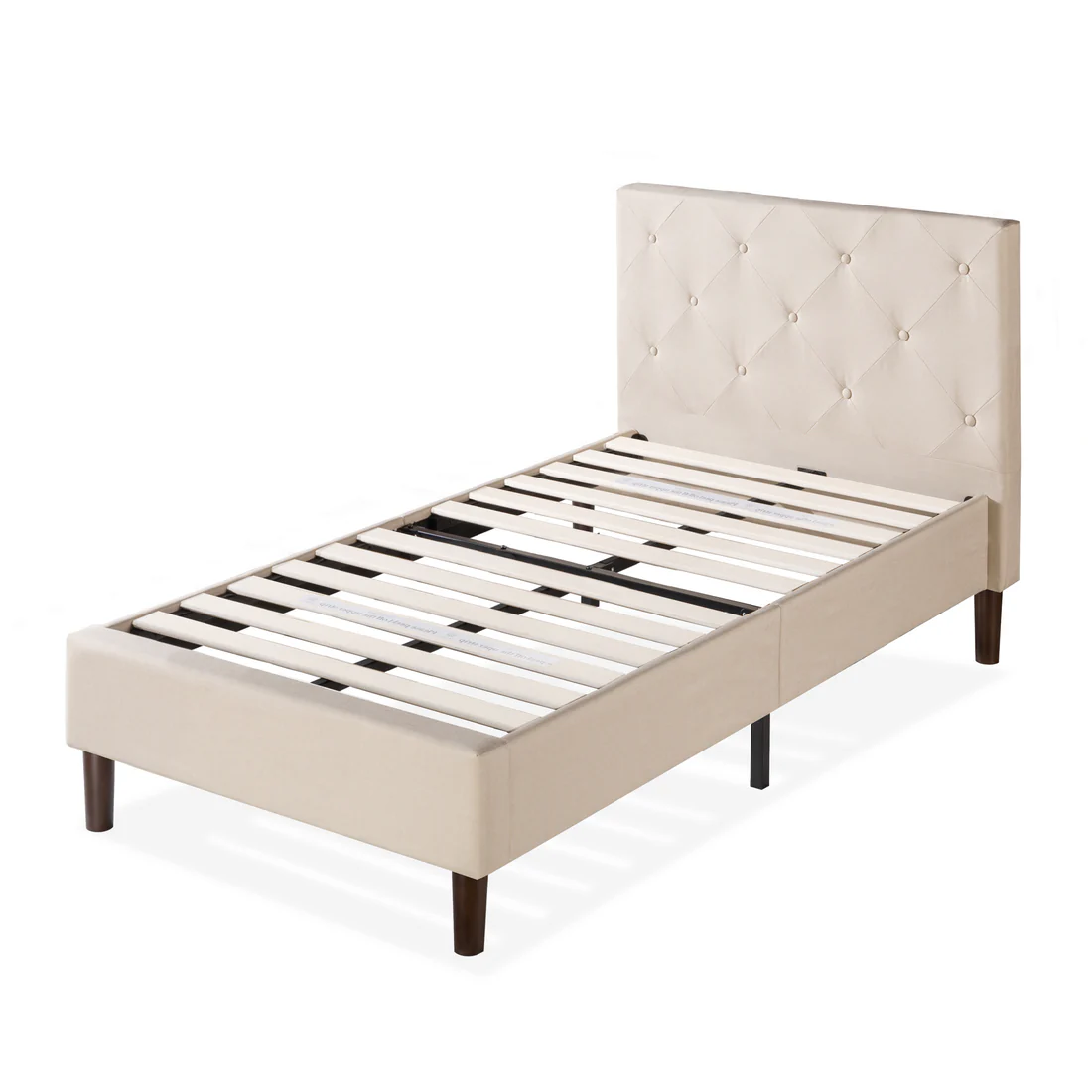 【セミダブル】ZINUS Shalini 布張りベッドフレーム ヘッドボード付 [4]