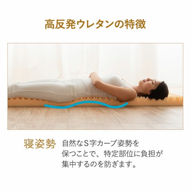 日本製 抗菌・防臭・防ダニ 敷き布団 マットレス ダブルサイズ 「クラッセプラス」 指圧タイプ [5]