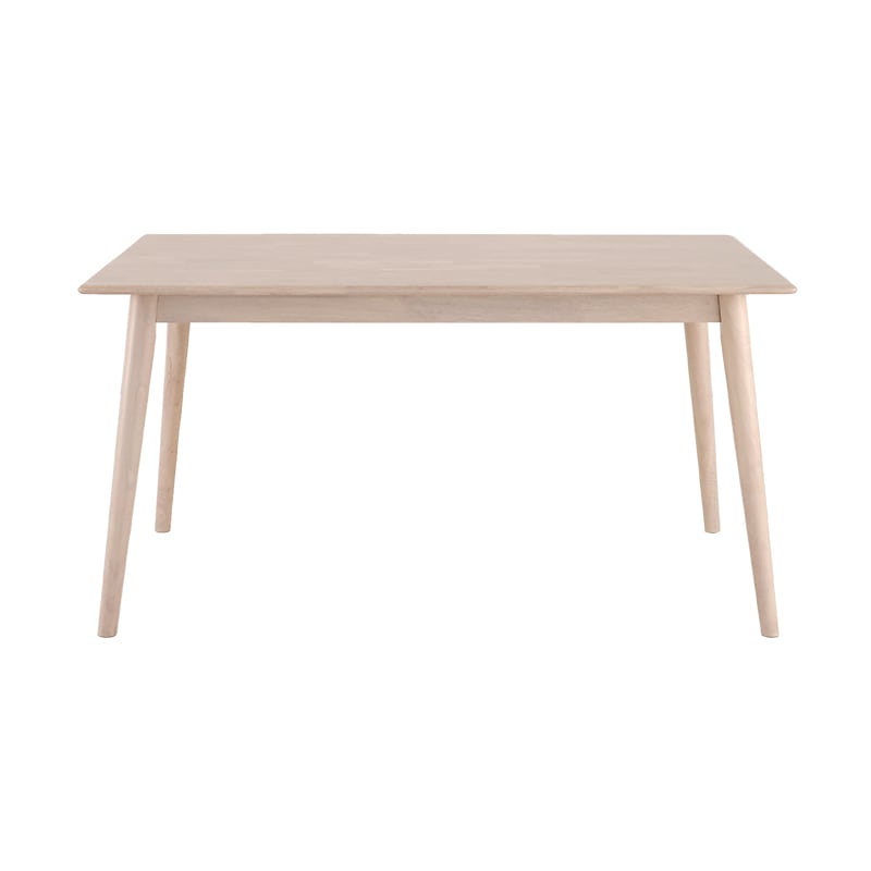 ダイニング4点セット レベッカ テーブル135DT WH + チェアDC WH/LBR + ベンチBC WH/LBR【大型商品配送】 [3]