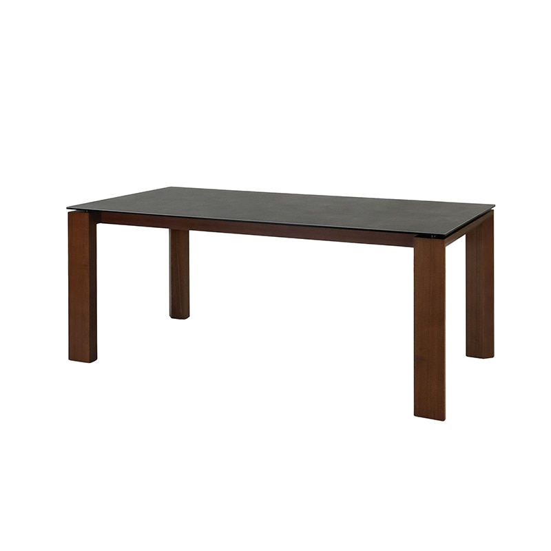 セラミックテーブル VEINWOOD TOP BK+脚 VEINWOOD2 FRAME WN【大型商品配送】 [2]